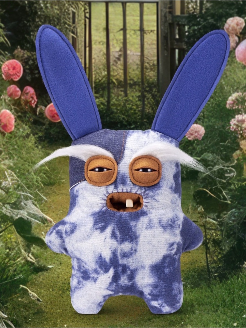 Fuggler Old Fogies 9 inch (Rabid Rabbit), Funny Ugly Monster Stuffed Animal Toy - Picture 3 of 5